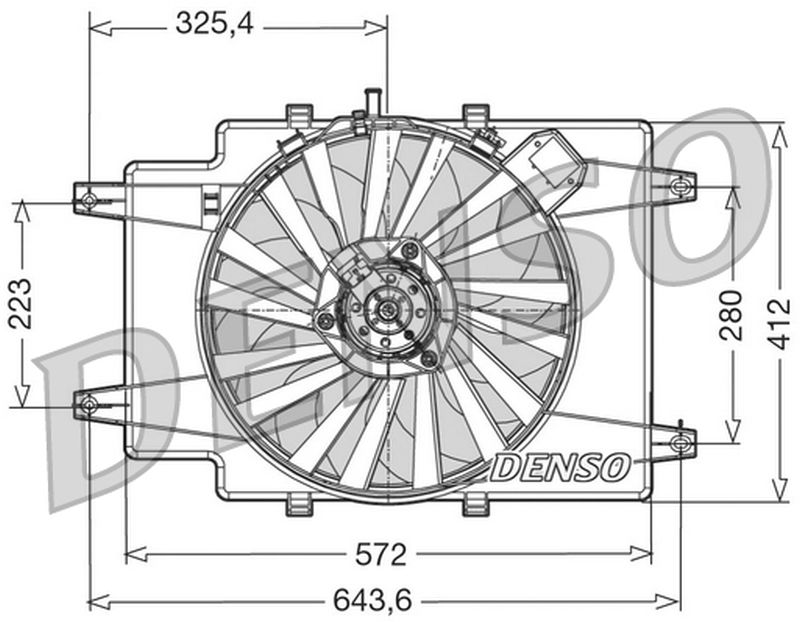 Denso Radiator Cooling Fan DER01007