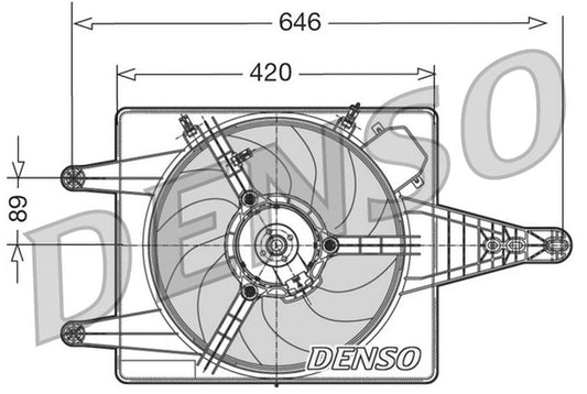 Denso Radiator Cooling Fan DER01010