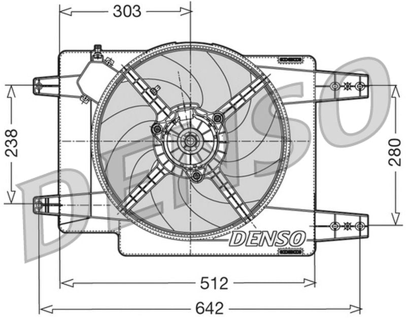 Denso Radiator Cooling Fan DER01011