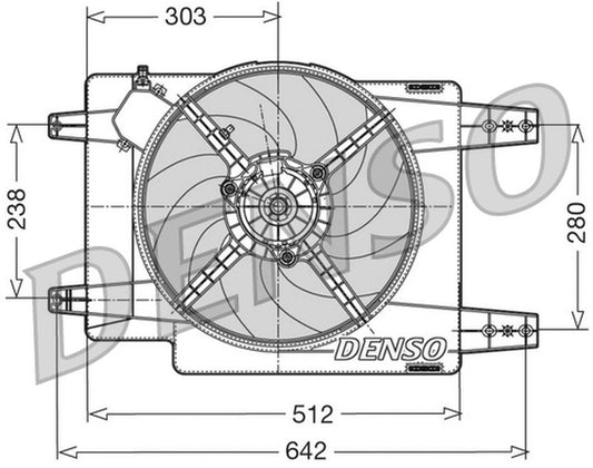 Denso Radiator Cooling Fan DER01011