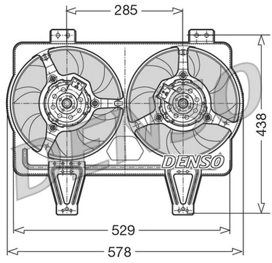 Denso Radiator Cooling Fan DER01016