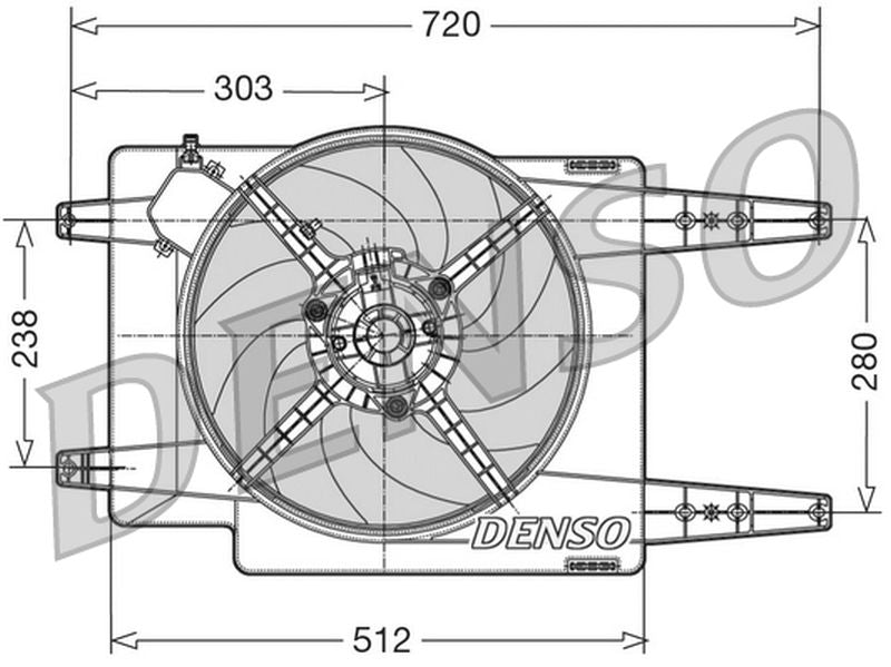 Denso Radiator Cooling Fan DER01017