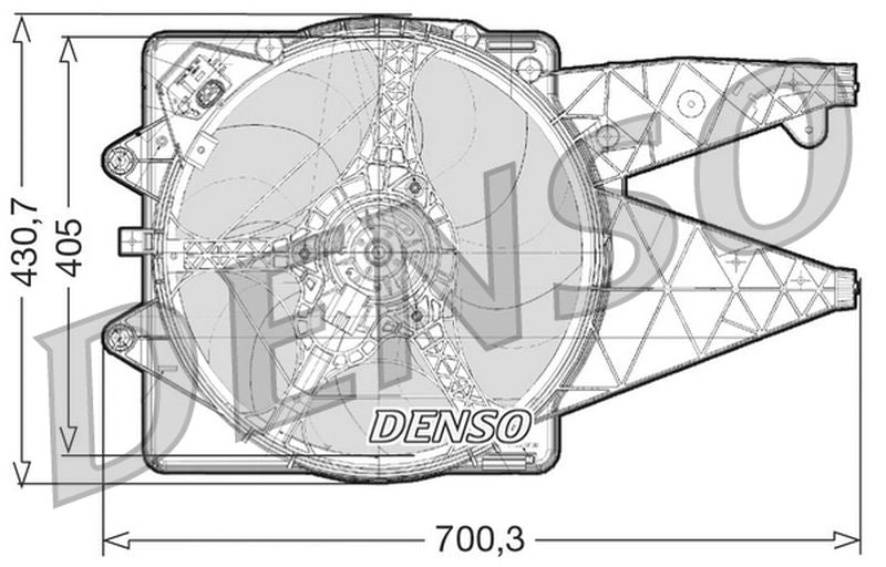 Denso Radiator Cooling Fan DER01020