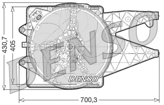 Denso Radiator Cooling Fan DER01020