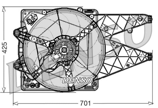 Denso Radiator Cooling Fan DER01030
