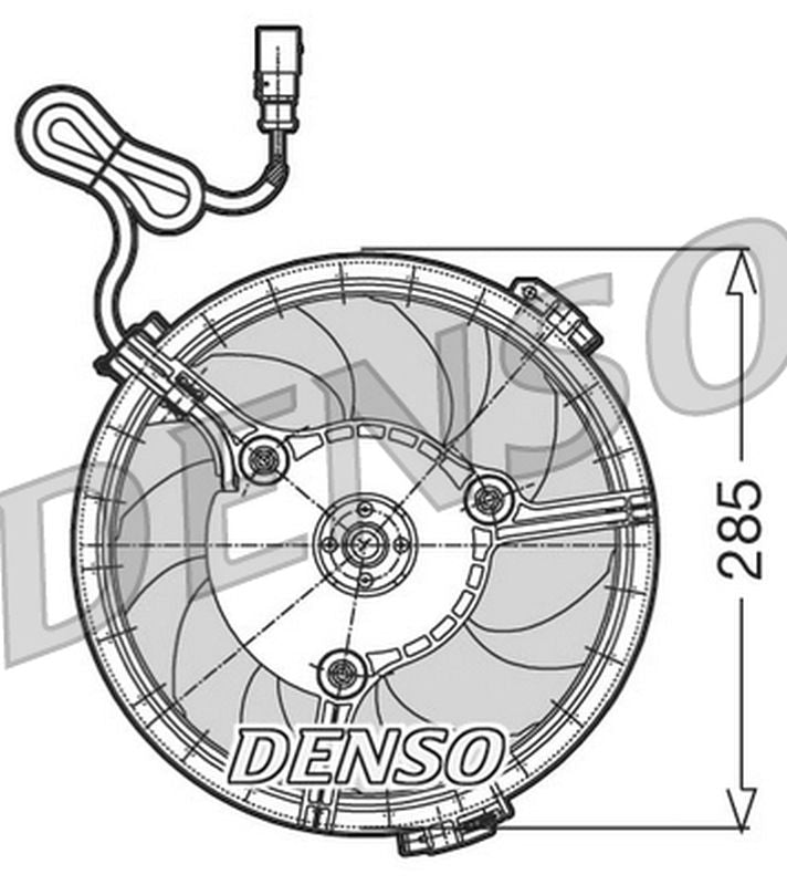 Denso Radiator Cooling Fan DER02005