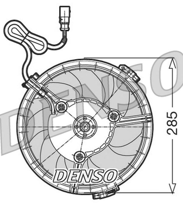 Denso Radiator Cooling Fan DER02005