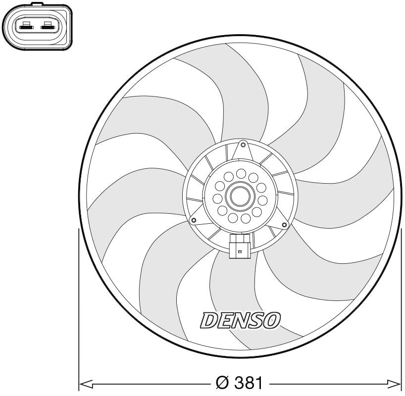 Denso Radiator Cooling Fan DER02006