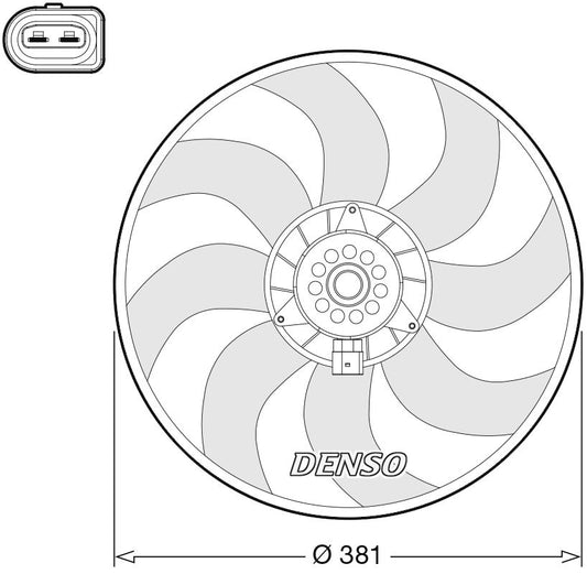 Denso Radiator Cooling Fan DER02006