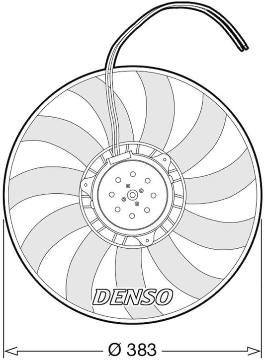 Denso Radiator Cooling Fan DER02007