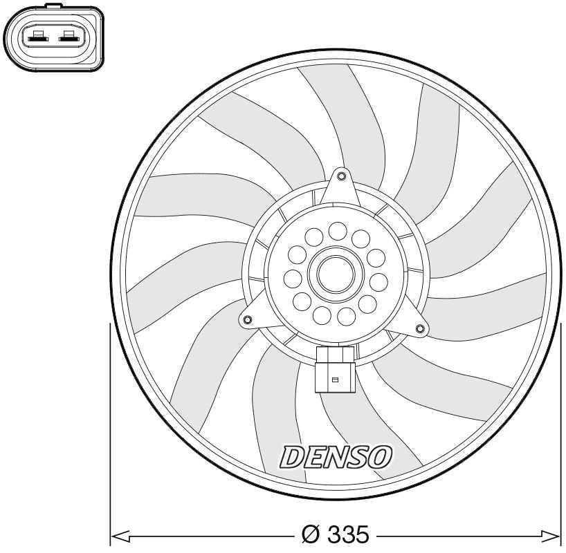 Denso Radiator Cooling Fan DER02008
