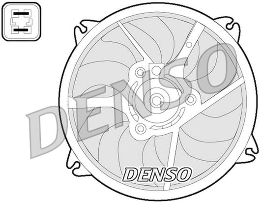 Denso Radiator Cooling Fan DER07006