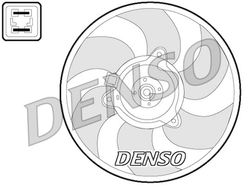 Denso Radiator Cooling Fan DER07008