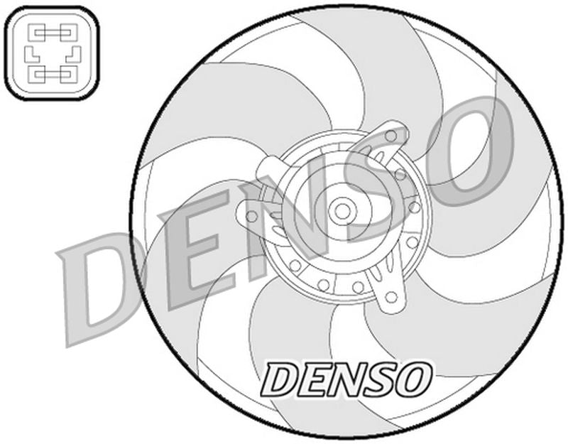 Denso Radiator Cooling Fan DER07009