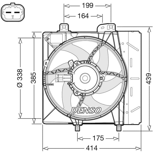 Denso Radiator Cooling Fan DER07011