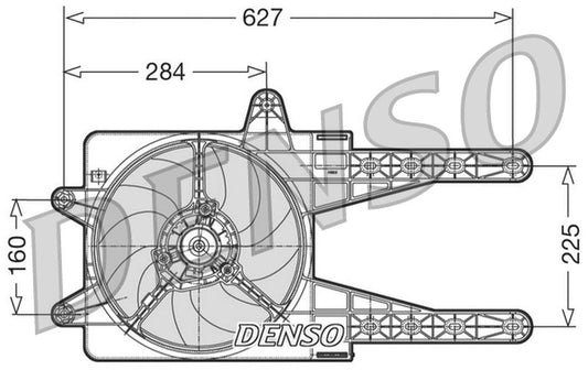 Denso Radiator Cooling Fan DER09013