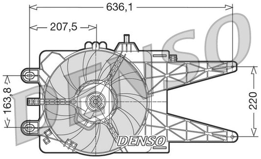 Denso Radiator Cooling Fan DER09014