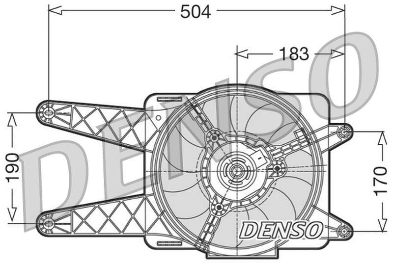 Denso Radiator Cooling Fan DER09016