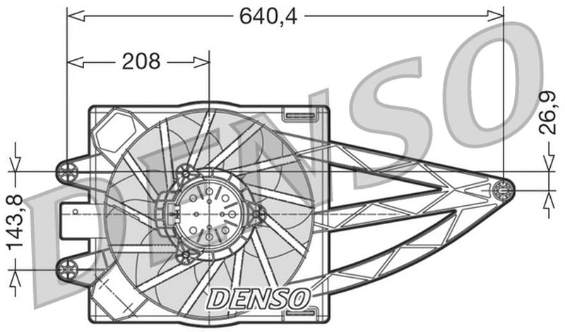 Denso Radiator Cooling Fan DER09018
