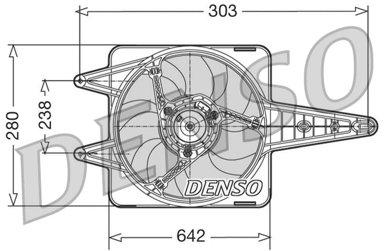 Denso Radiator Cooling Fan DER09029