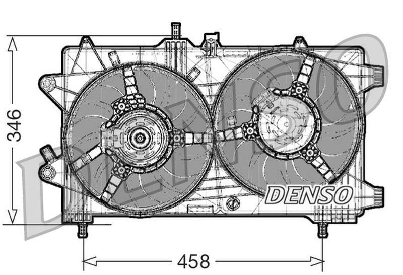Denso Radiator Cooling Fan DER09044