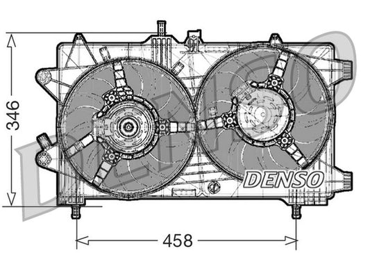 Denso Radiator Cooling Fan DER09044