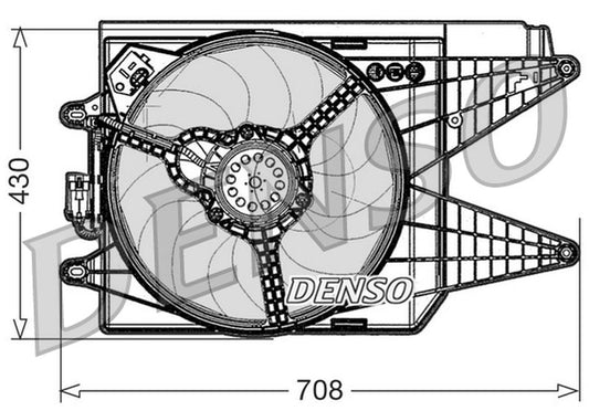 Denso Radiator Cooling Fan DER09049