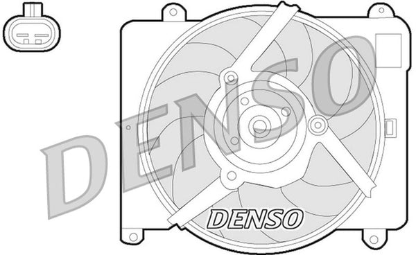 Denso Radiator Cooling Fan DER09054