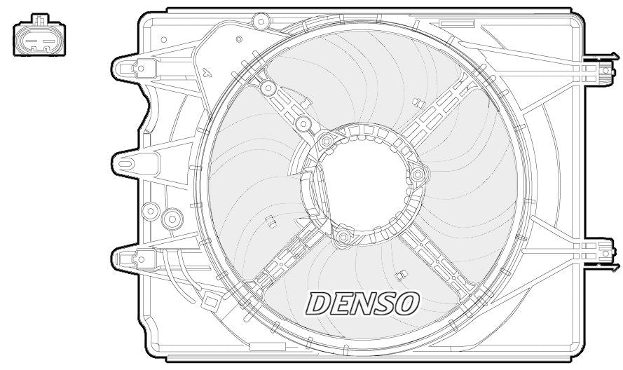 Denso Radiator Cooling Fan DER09059