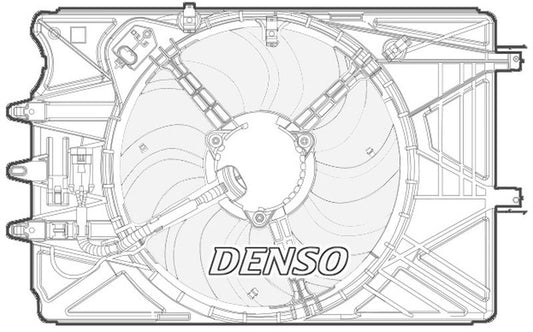 Denso Radiator Cooling Fan DER09070