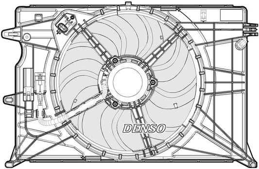 Denso Radiator Cooling Fan DER09074