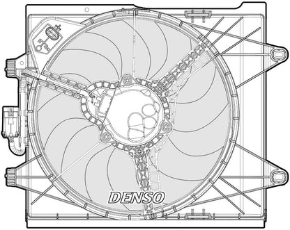 Denso Radiator Cooling Fan DER09096