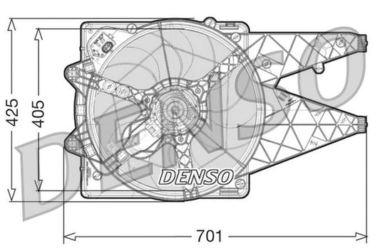 Denso Radiator Cooling Fan DER09100