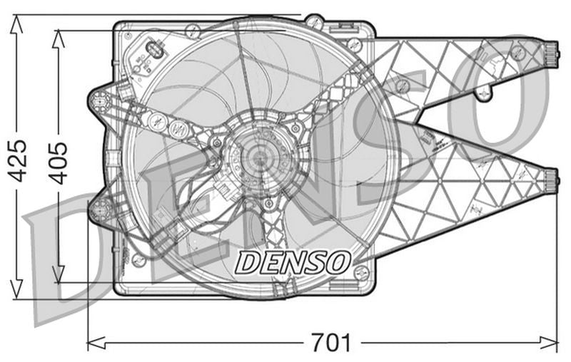 Denso Radiator Cooling Fan DER09101