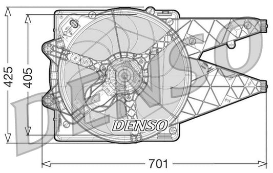 Denso Radiator Cooling Fan DER09101