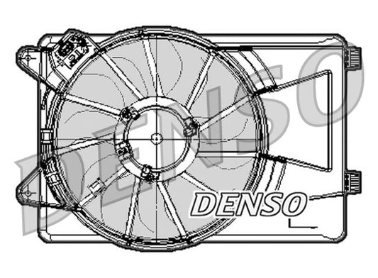 Denso Radiator Cooling Fan DER09301