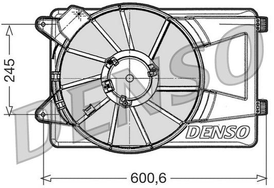 Denso Radiator Cooling Fan DER09305