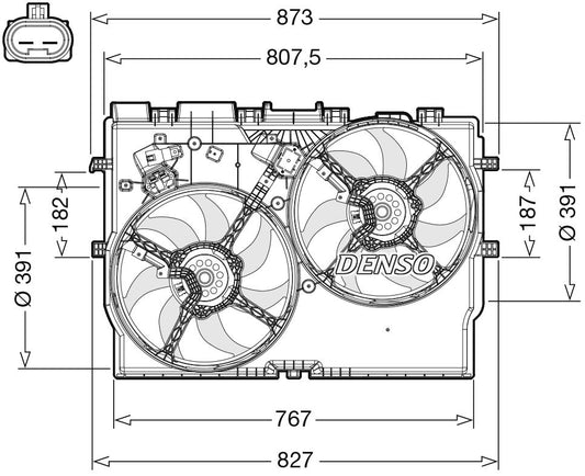 Denso Radiator Cooling Fan DER09310