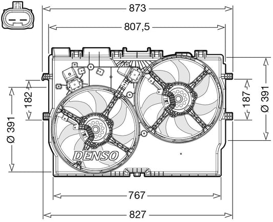 Denso Radiator Cooling Fan DER09311
