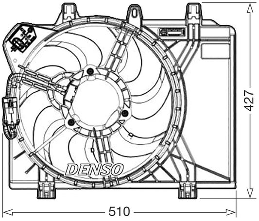 Denso Radiator Cooling Fan DER09312