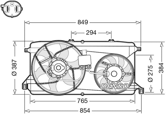 Denso Radiator Cooling Fan DER10009