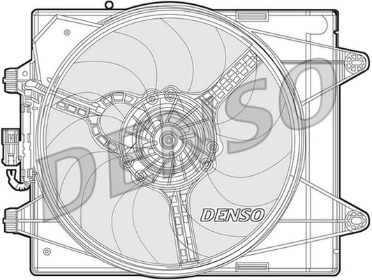Denso Radiator Cooling Fan DER13004