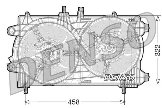 Denso Radiator Cooling Fan DER13008