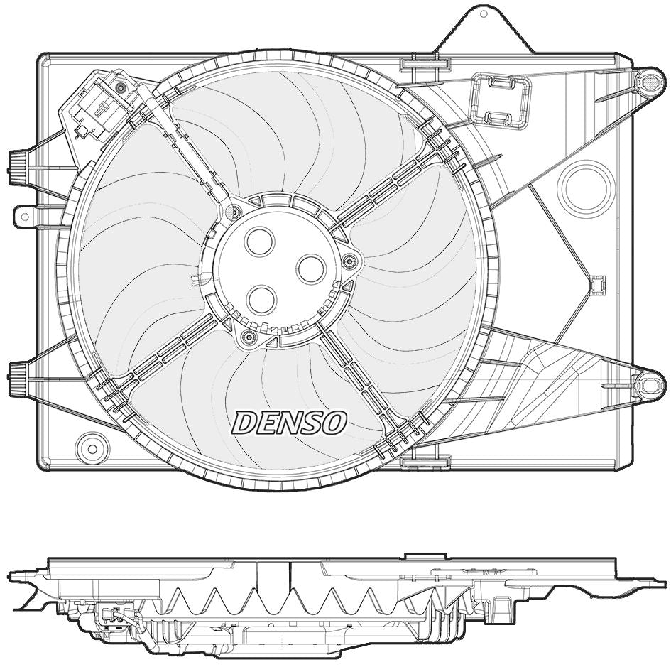 Denso Radiator Cooling Fan DER15001