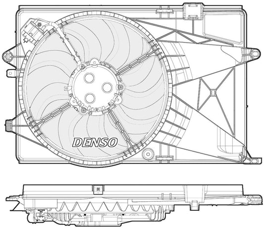 Denso Radiator Cooling Fan DER15002