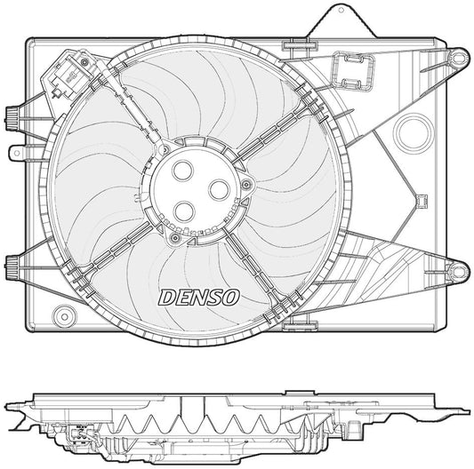 Denso Radiator Cooling Fan DER15003