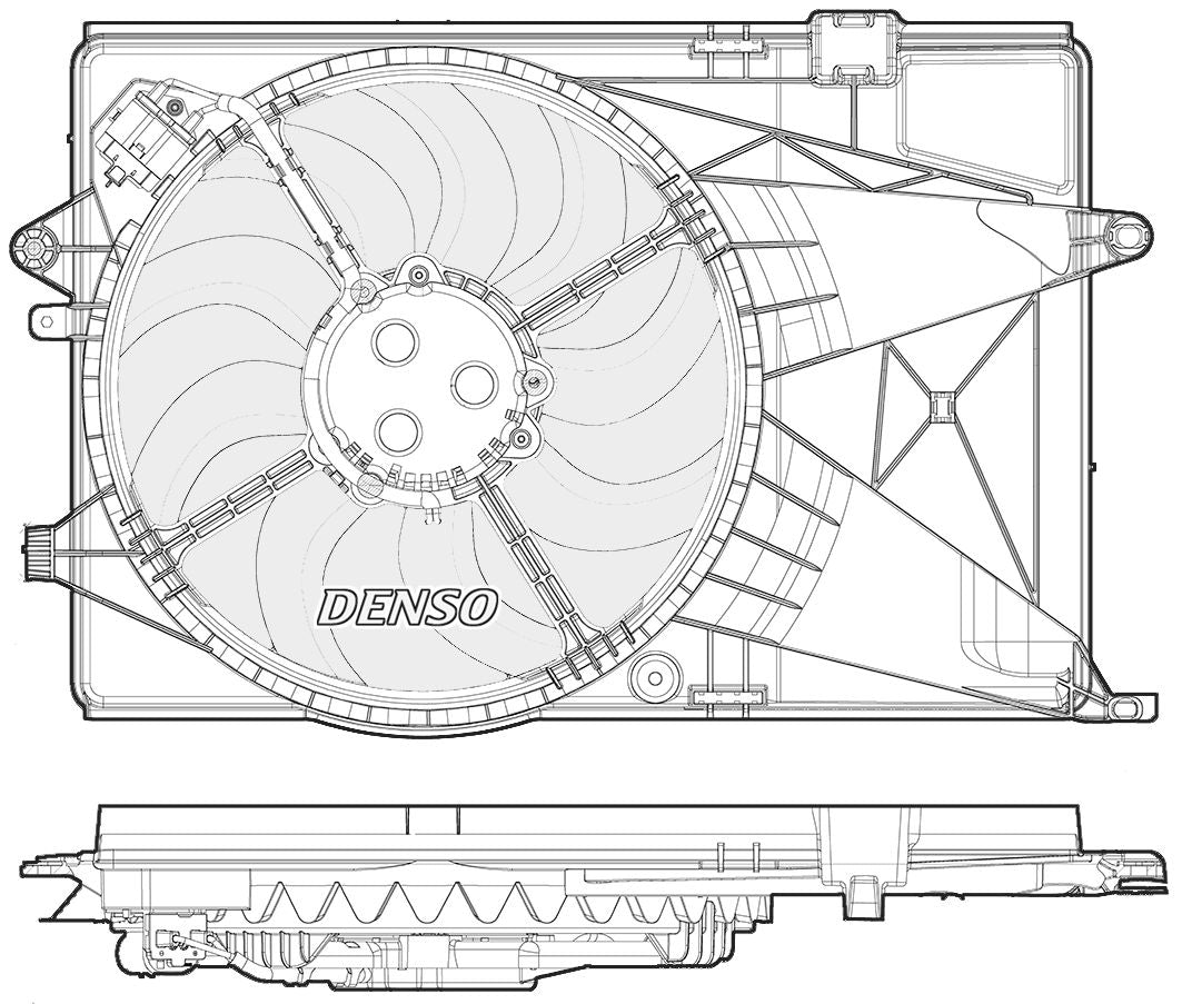 Denso Radiator Cooling Fan DER15004