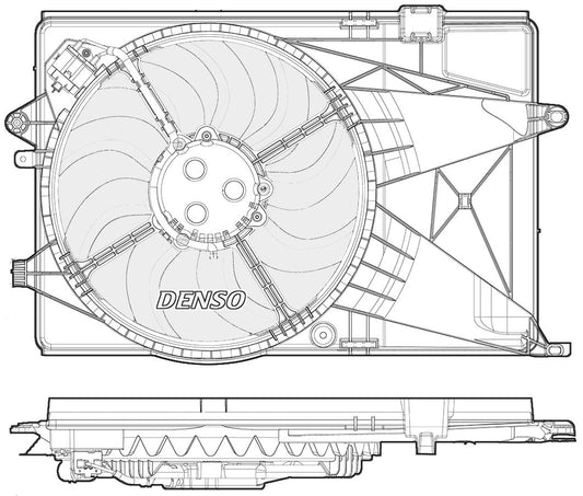 Denso Radiator Cooling Fan DER15004
