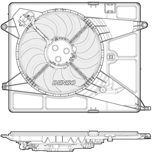 Denso Radiator Cooling Fan DER15005