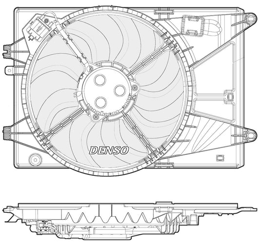 Denso Radiator Cooling Fan DER15006